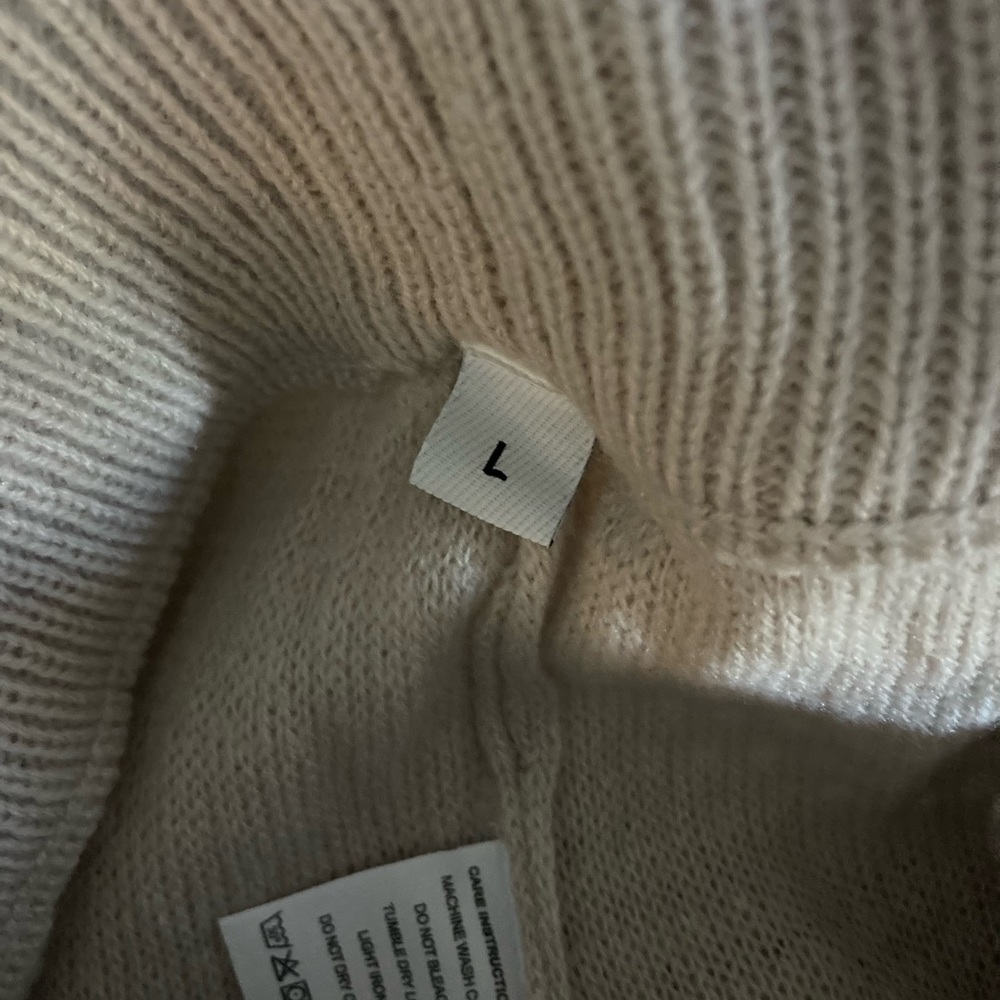 SOLD 🩵Sweater Pants Set Coord Ladies L Beige Cozy Warm Loungewear Crewneck Top - Picture 9 of 10